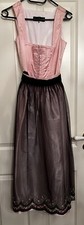 Berwin & Wolff Dirndl Tracht mit 2 Schürzen Rosa Schwarz Spitze Blumen Gr. 36