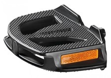 Ergotec Pedale EP-1 Fahrrad Kunststoff schwarz 9/16" mit Reflektoren