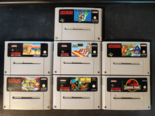 Super Nintendo SNES Spiele - Mario, Spanky, Yoshi, Battletoads, Theme Park, Tim