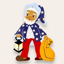 1960er Holz Wandfigur