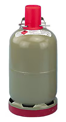 Gasflasche 5kg grau stahl - gasflasche,