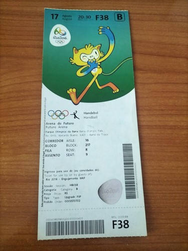 Used ticket olympic 08 - olympic, 17.08