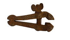 alte ? Schraubklemme Klemmbacken Feilkloben Handschraubstock Hand Schraubzwinge
