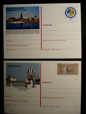 BUND 1983: Lot Bildpostkarten / GANZSACHEN P 142+143, LYMPURGA +IFSDA-KONGRESS 