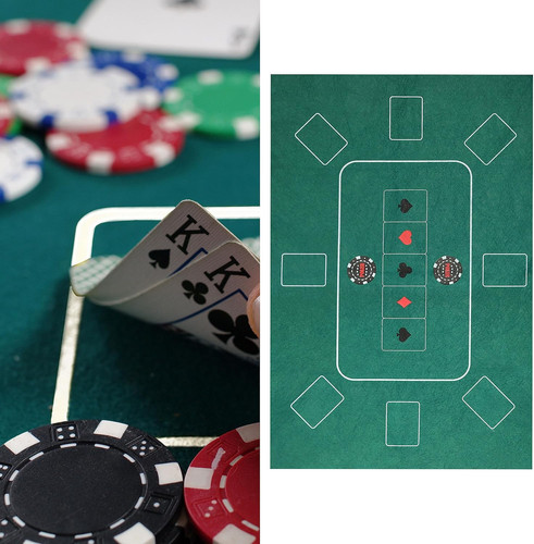 Poker tischauflage 60x90cm - poker,