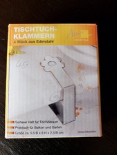 tischtuchklammern edelstahl 4 St. Neu