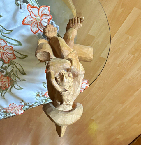 Handgeschnitzte holzfigur - handgeschnitzte,