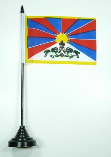 Fahne tischflagge tibet 10 x - tischflagge,