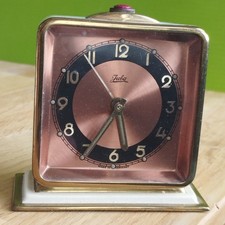 Juba klein Tischuhr Reisewecker Metall  funktionstüchtig