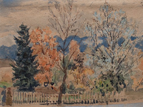Landschaft bäume berge herbst - landschaft,