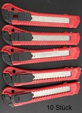 10x Cuttermesser 18 mm Cutter Teppichmesser Kartonmesser Paketmesser Kunststoff