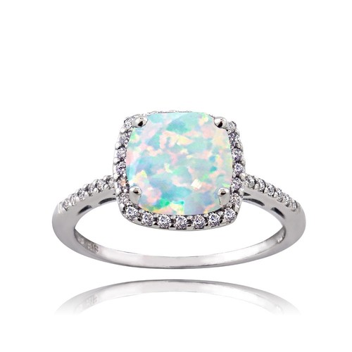 Sterling silber opal cubic - silber,