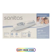 Sanitas Ohrthermometer Fieberalarm Warnton + Batterie + Schutzkappen Neu Ovp