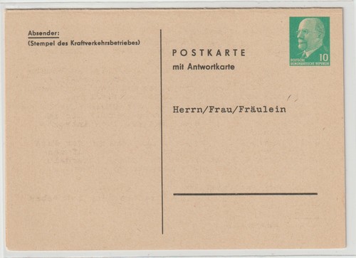 Ddr privatganzsache pp15 - privatganzsache,