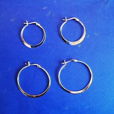 Trapez creolen aus silber - aus,