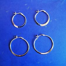 Trapez Creolen aus Silber -