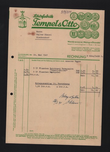 Magdeburg rechnung 1941 - rechnung,