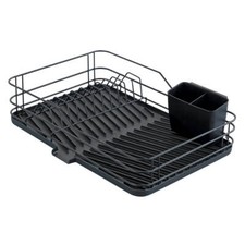 MAXIMEX Geschirr Abtropf Gestell Küchen Helfer Schale Besteck Korb Spüle schwarz