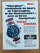 Tissot Sideral Fiberglass Original 1969 Vintage Watch Advert Uhr Werbung Reklame