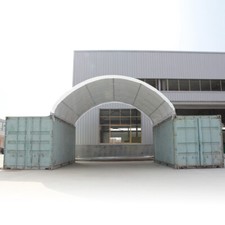 Industriezelt Lagerzelt Überdachung 6x6 m PVC Unterstand ganzjährig weiß