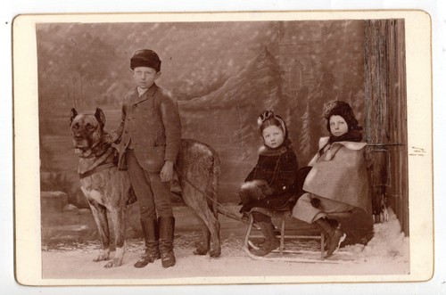 Foto kabinettkarte kinder mit - kabinettkarte,