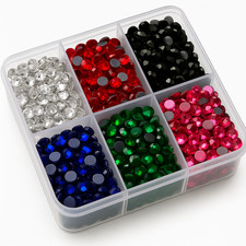 ?DMC Hotfix Glas Strasssteine Starter Set • 6 Farben SS10 ≈ 3mm • Menge wählbar