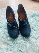 blaue Schuhe Wildleder mit Absatz Gr.36