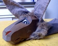 2 alte hölzerne Kasperlefiguren aus meiner Kindheit - Esel und Krokodil