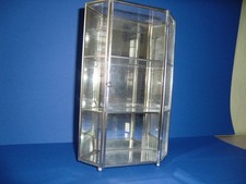 verspiegelte Miniaturvitrine  Messingrahmen 25x16x7 cm stehen oder hängen 
