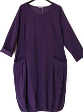 MOONSHINE new! süßes Ballon Cord Kleid 50-52 (3) Babycord Taschen Langarm lila