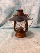 Petroleumlampe, BAT 158, kupferfarbig incl. Schirm & Kette Dachbodenfund 