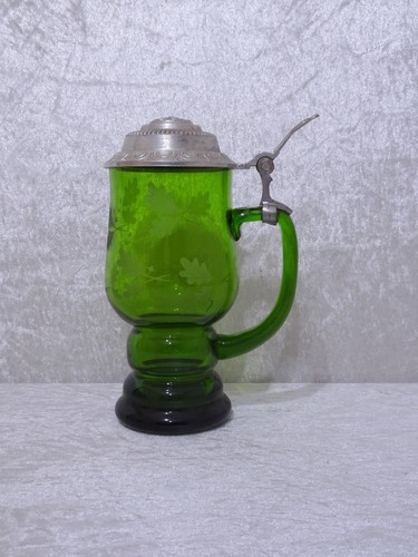 Antiker grün glas - antiker, bierkrug