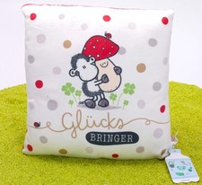 sheepworld Kissen aus Plüsch Glücksbringer 25 x 25 cm