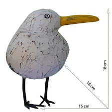 Handgeschnitzte Deko-Möwe im