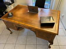 Viktorianischer antiker Schreibtisch Partnertisch 19. Jhd. Walnuss 150x91cm