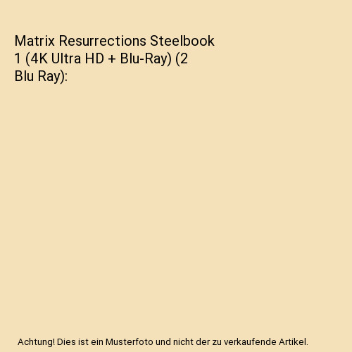Matrix resurrections steelbook - matrix,