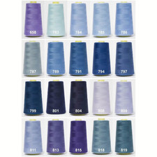 Overlockgarn 50/2 in 200 Farben 5000 Yards (4570 Meter) - Blau / Marine