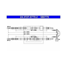 ATE Handbremsseil hinten für Opel Meriva