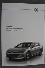 VW Passat Variant eHybrid readme  Bedienungsanleitung mit 82 Seiten "Nov. 2024"