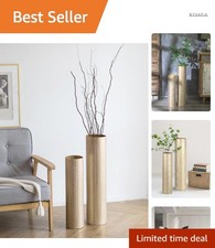 Große Bodenvase Gold Metall