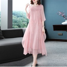 Damen Blumenmuster Stickerei