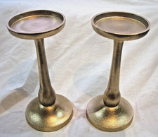 Tischkerzenleuchter Kerzenhalter Kerzenleuchter 2 Stück Metall messingfarben für