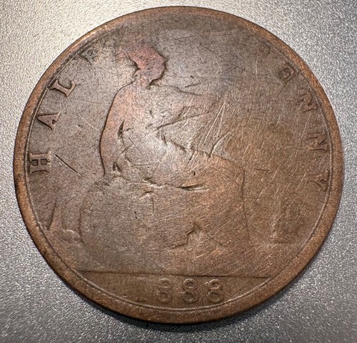 Half penny 1888 queen - penny,