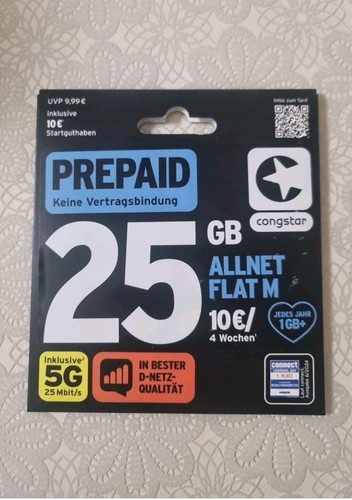 Congstar prepaid - 25, gb