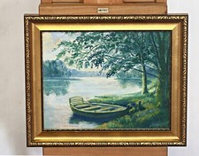 Boot am See – Öl auf