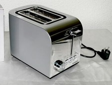 SC STS850D1 Designer Toaster Doppelschlitz 850W 7 Stufen LED Edelstahl Silber