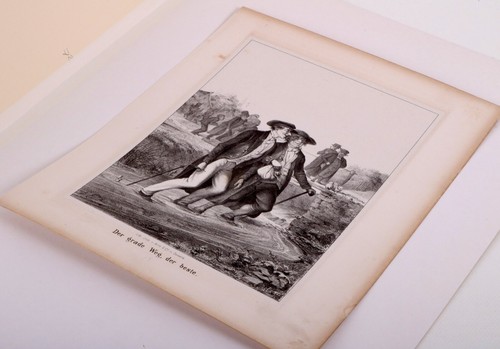 Orig lithographie der - "der, grade