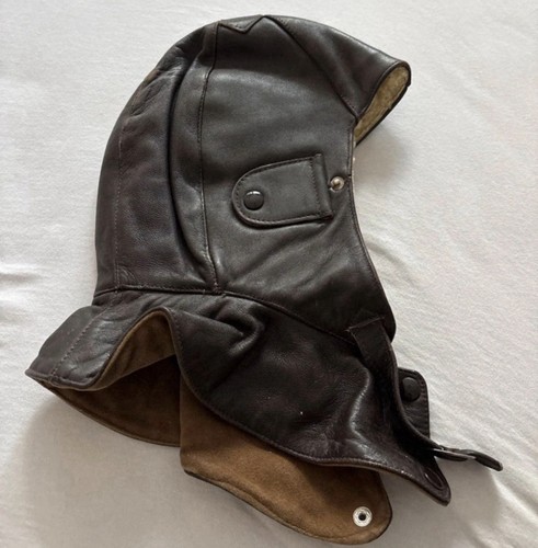 Original leder fliegerhaube - leder,