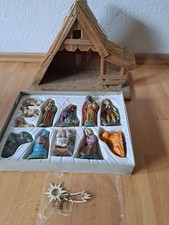 Alte Weihnachtskrippe & Figuren - Krippe Weihnachten