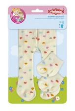 Heless Puppenkleidung Strumpfhose und Söckchen mit Herz-Konfetti in 2 Größen